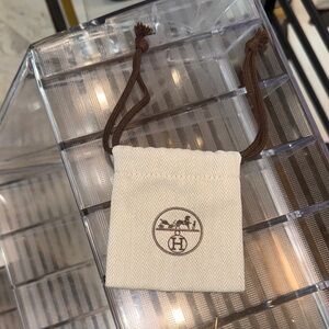 Hermes Jewelry Drawstring Pouch New